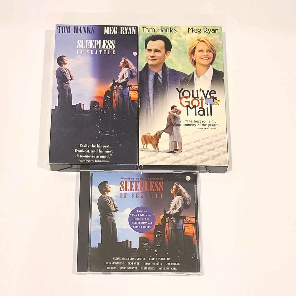 VALUE BUNDLE: 2 VHS + 1 CD SLEEPLESS in Seattle VHS + Soundtrack CD + YGMail VHS